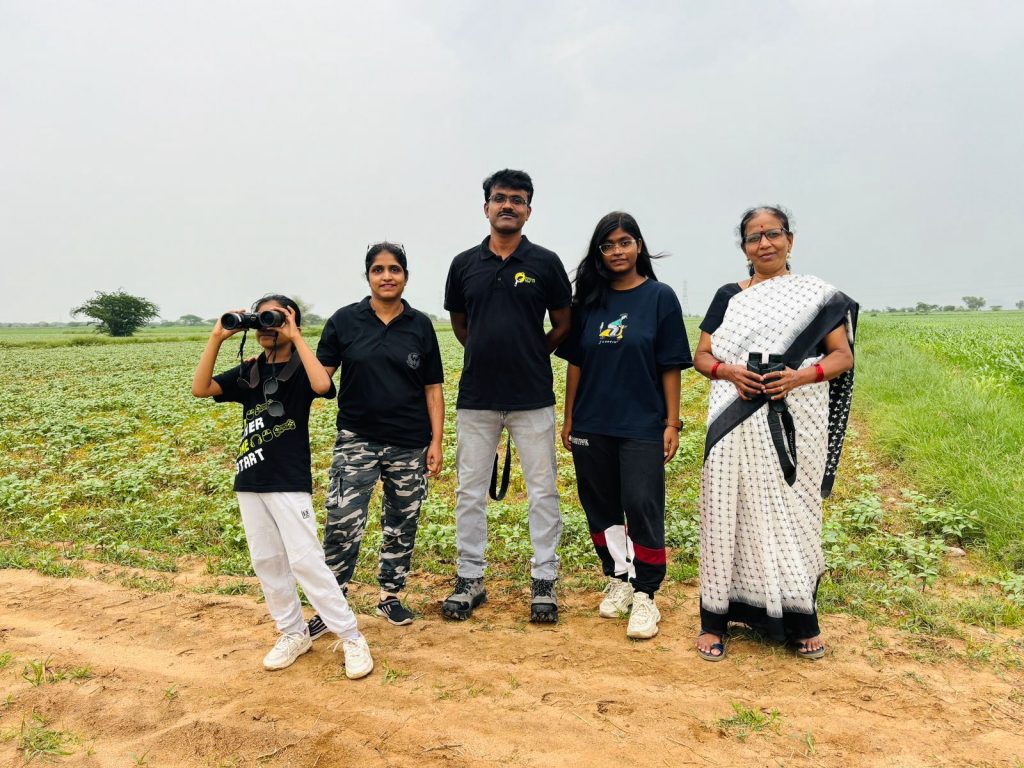 Dr. Sujit Narwade with his mother, wife, and daughters, who are his support base.