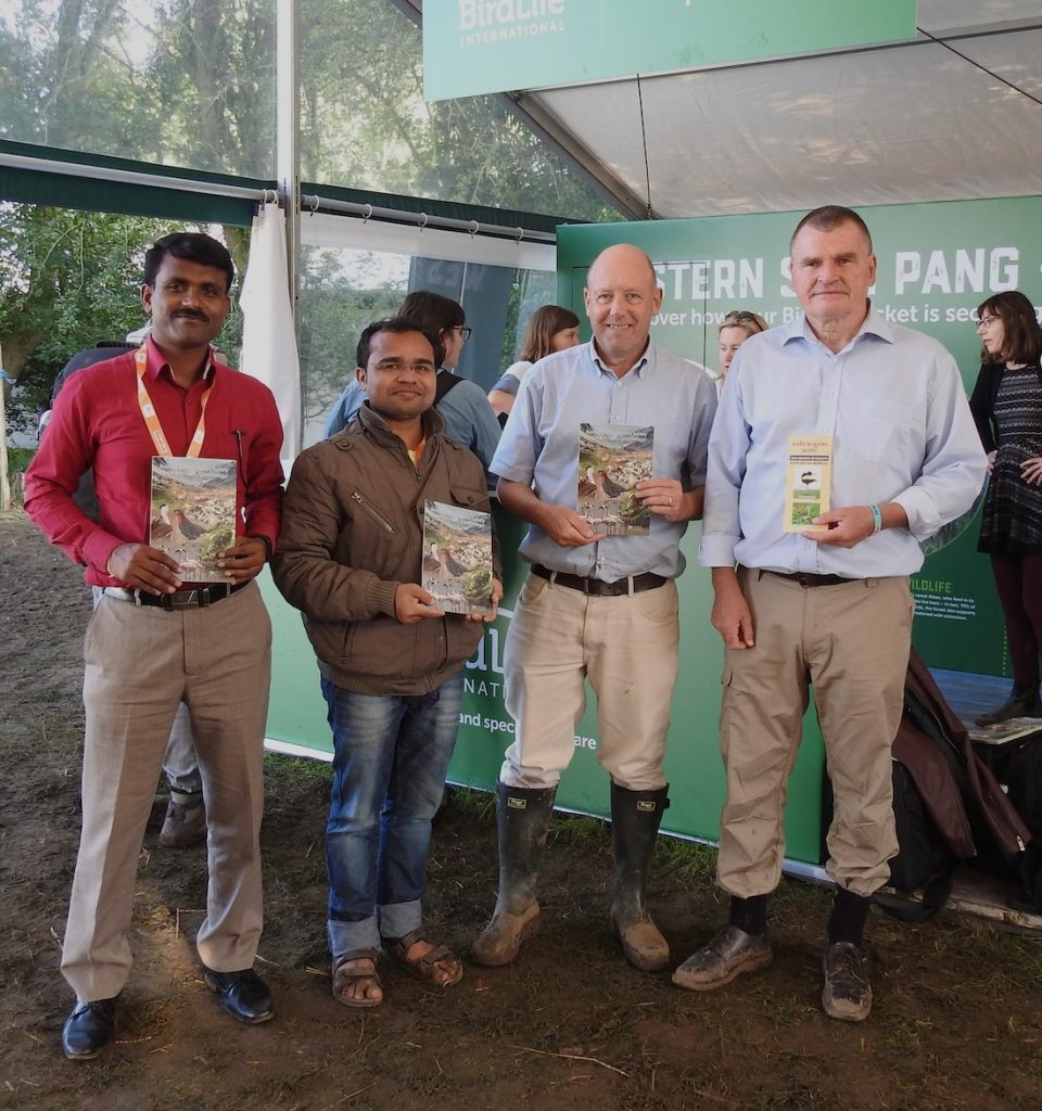 Dr. Sujit Narwade (extreme left) with Richard Grimmette, the Director of BirdLife International (third from left).