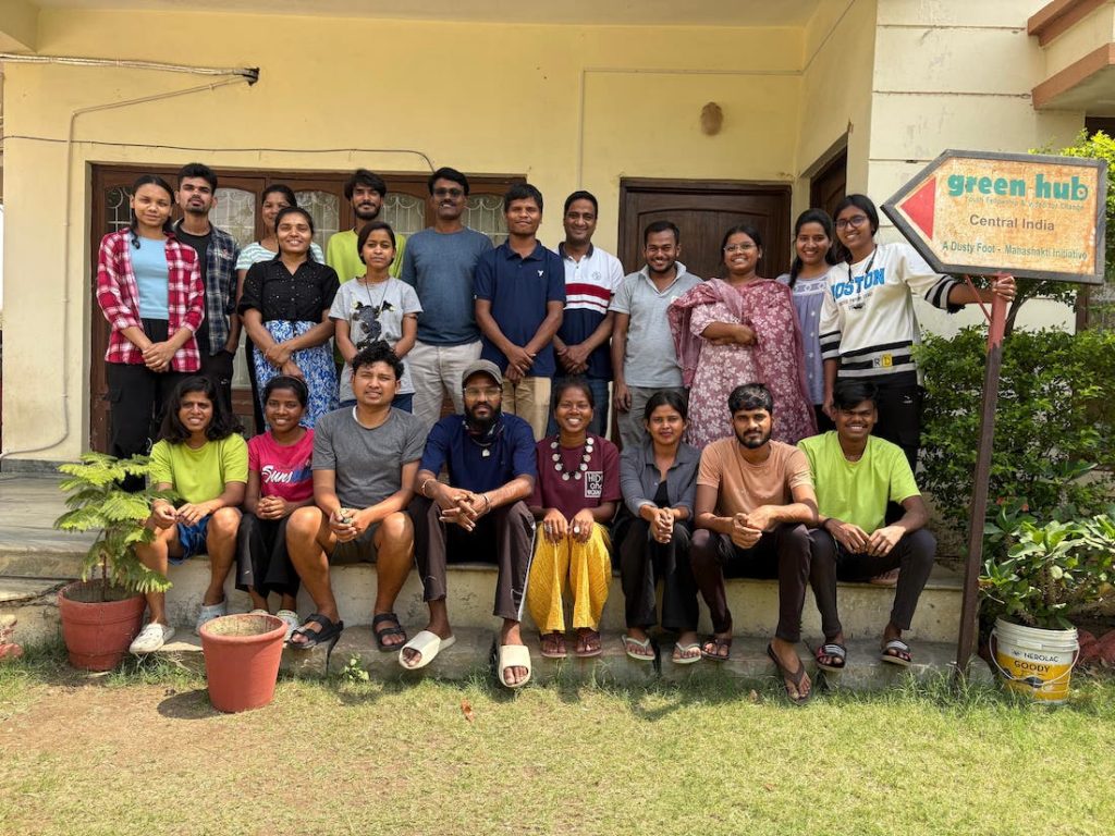 With Green Hub Central India fellows at the Green Hub Central India Film Festival 2025.